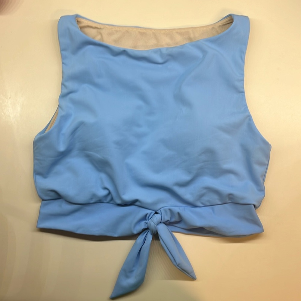 Lime Ricki swim Peri knotted crop top size small